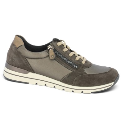 R6700-25 Baskets stretch Remonte 42, 43, 44, 45 marron Shoesissime, vue profil