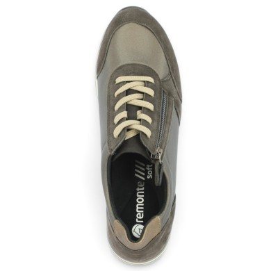 R6700-25 Sneakers Remonte marron souple grande pointure femme marron Shoesissime, vue dessus