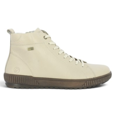 D0782-62 Sneakers montante Ecru Remonte grande taille femme Shoesissime, vue coté