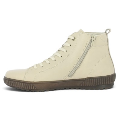 Chaussure montante cuir clair écru à lacets femme 42, 43, 44, 45 Shoesissime, vue intérieure