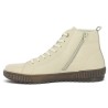 Chaussure montante cuir clair écru à lacets femme 42, 43, 44, 45 Shoesissime, vue intérieure