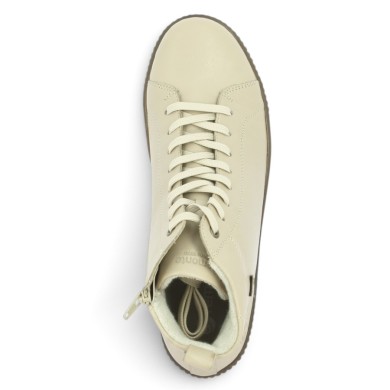 Baskets montante Ecru femme grande pointure Remonte  Shoesissime, vue dessus