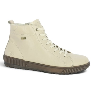 D0782-62 Basket montante Ecru Remonte 42, 43, 44, 45 femme Shoesissime, vue profil