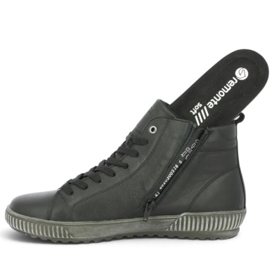 Basket montante noire semelle amovible femme 42, 43, 44, 45 Shoesissime, vue détails