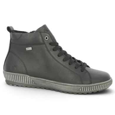 D0782-00 Basket montante noire femme grande taille Remonte Shoesissime, vue profil