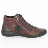 D1E70-35 Basket Remonte montante rouge foncé grande pointure femme Shoesissime, vue coté