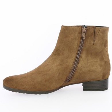 Danae - Small brown velvet heel boot - Gabor large size boots - Shoesissime
