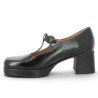 Babies à plateforme vernis noir 42, 43, 44, 45 femme Shoesissime, vue intérieure