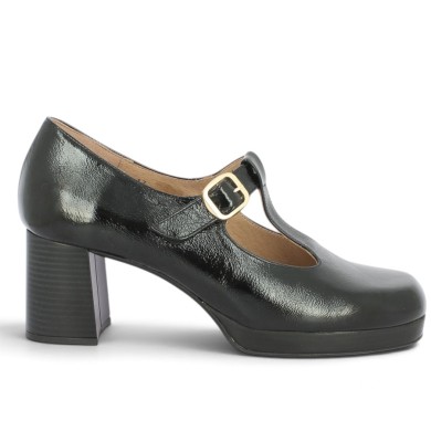 maryjane vernis noir à semelle plateforme 42, 43, 44, 45 Shoesissime, vue coté