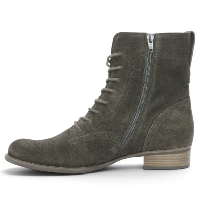 Bottines femme Gabor grande pointure à lacets velours marron 42, 42.5, 43, 44 Shoesissime, vue intérieure