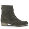 8035.01.005 Bottine Gabor à lacets 8, 8.5, 9, 9.5 femme velours marron Shoesissime, vue coté