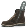 Bottines à lacets velours marron semelle amovible femme grande taille, vue intérieure
