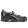 chaussures cuir noir à bride femme 42, 43, 44, 45 Shoesissime, vue coté