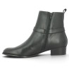 bottine femme cuir noir chic talon santiag 42, 43, 44, 45, vue intérieure