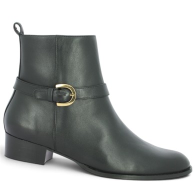 boots noire chic talon santiag grande taille femme, vue profil