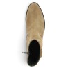 bottine santiag femme grande pointure croute de cuir camel Shoesissime, vue dessus