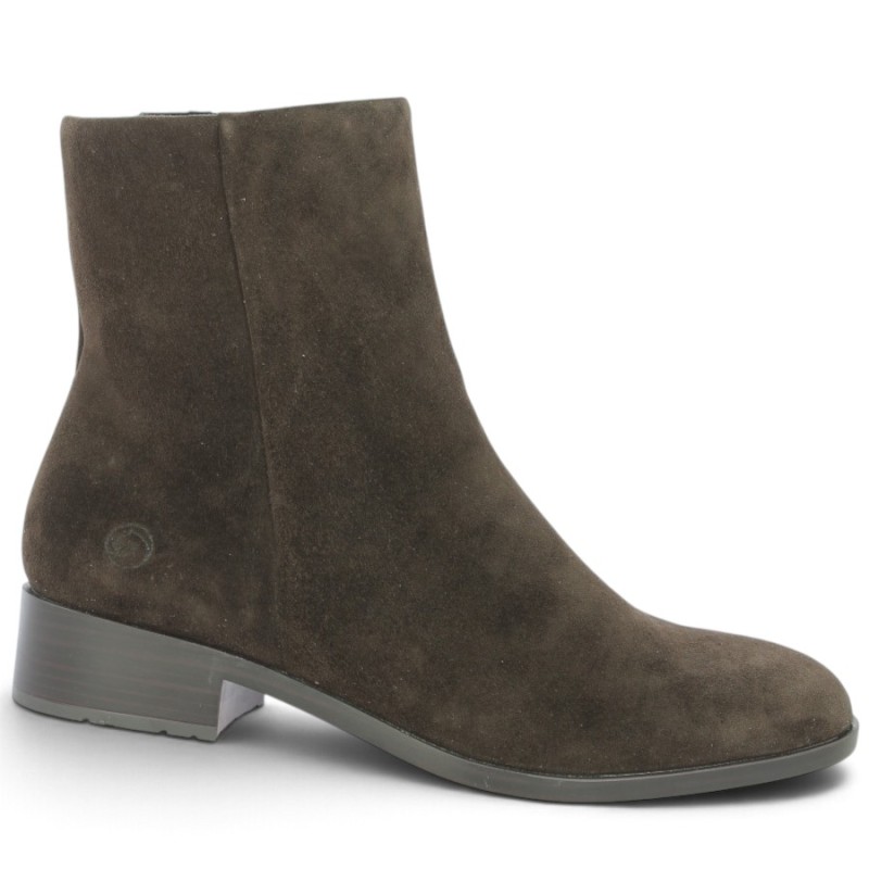 D3U73 Remonte bottines grande taille velours marron 42, 43, 44, 45 Shoesissime, vue profil
