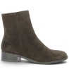 D3U73 Remonte bottines grande pointure plates velours marron Shoesissime, vue coté