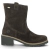 D0A82-25 Bottine à talon grande pointure velours marron  Remonte Shoesissime, vue coté