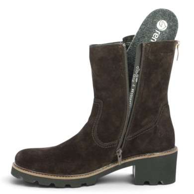 Bottine marron femme grande taille semelle amovible Shoesissime, vue détails