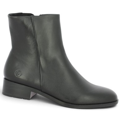 D3U73-00 Bottine cuir noir Remonte femme grande taille Shoesissime, vue profil
