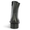 Bottine plate cuir noir femme semelle amovible 42, 43, 44, 45 Shoesissime, vue arrière