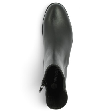 Bottine cuir noir doublée textile chaud femme grande taille Shoesissime, vu dessus