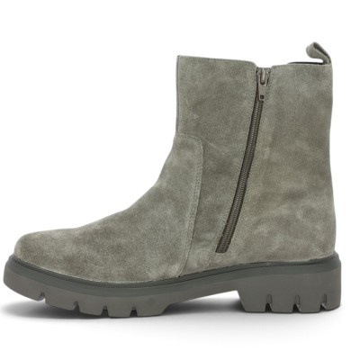 Bottines gris taupe Remonte chunky grande taille femme Shoesissime, vue intérieure