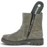 Boots femme 42, 43, 44 45 semelle amovible velours gris taupe Shoesissime, vue détails