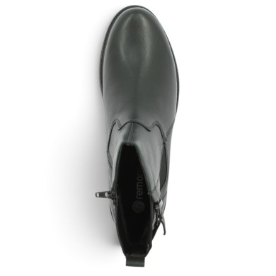 Boots noire petit talon Remonte femme grande taille Shoesissime, vue dessus