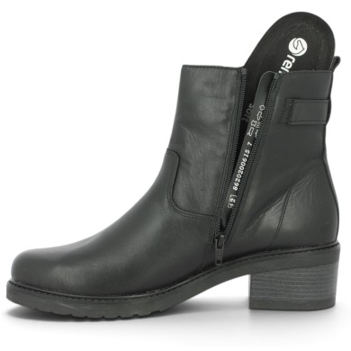 Bottine femme noire petit talon confort semelle amovible Shoesissime, vue intérieure