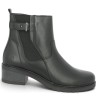 D1A82-00 Bottine noir Remonte élastique petit talon 42, 43, 44, 45 femme Shoesissime, vue profil