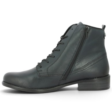 Bottines femme grande taille cuir bleu et lacets Shoesissime, vue intérieure
