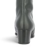 Botte femme mollet fort 42, 43, 44, 45 cuir noir Shoesissime, vue talon