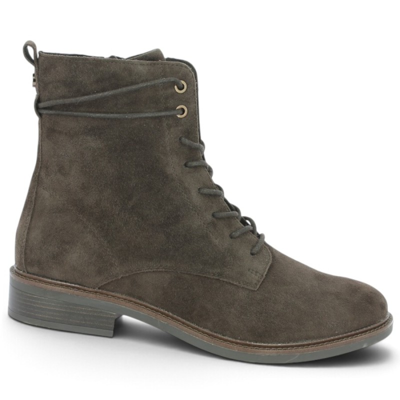 D2W80-25 Bottine à lacets marron foncé femme 42, 43, 44, 45 Shoesissime, vue profil