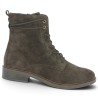 D2W80-25 Bottine à lacets marron foncé femme 42, 43, 44, 45 Shoesissime, vue profil
