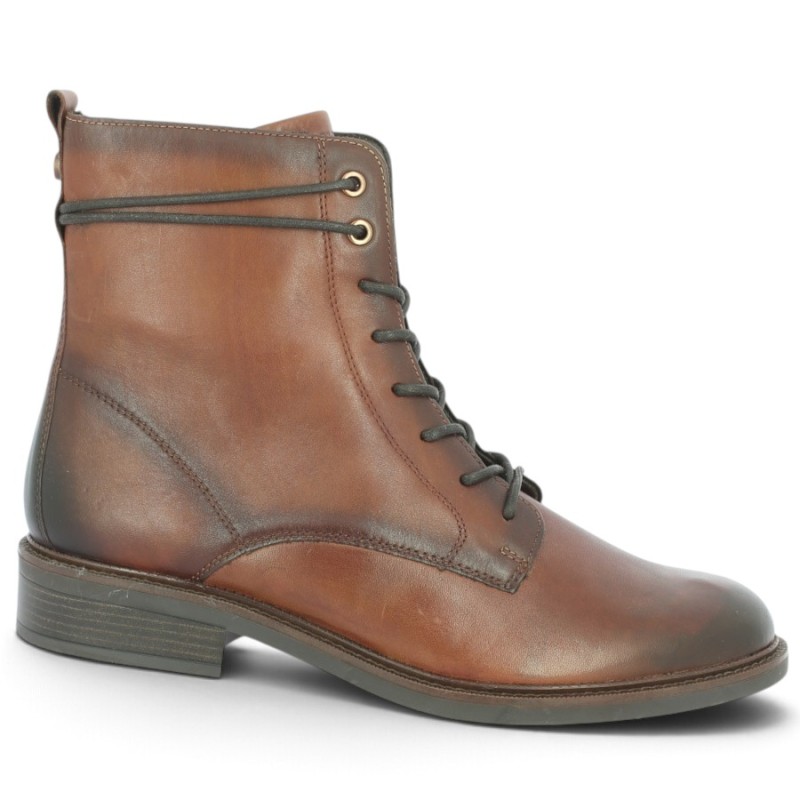 Chris - Camel Leather Lace-Up Ankle Boots D2W80-24 - Remonte Ankle Boots Sizes 42, 43, 44, 45 - Shoesissime