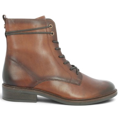 D2W80-24 Bottines à lacets Remonte cuir marron camel femme 42, 43, 44, 45 Shoesissime, vue coté