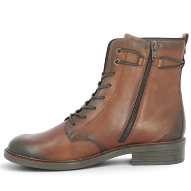 Bottines femme grande taille à lacets Remonte cuir marron camel Shoesissime, vue intérieure