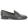 Mocassin femme cuir noir souple grande taille Shoesissime, vue coté