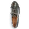 Chaussure à lacets vernie marron femme grande pointure Shoesissime, vue dessus