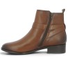 Nicole - D3U72-22 Camel Leather Ankle-Strap Ankle Boots, Comfort Fit - Remonte Women's Ankle Boots, Plus Sizes - Shoesissime