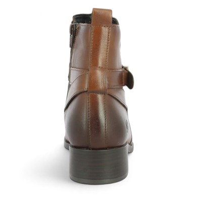 D3U72-22 Bottines Remonte grande pointure cuir marron clair, vue arrière