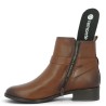 Nicole - D3U72-22 Camel Leather Ankle-Strap Ankle Boots, Comfort Fit - Remonte Women's Ankle Boots, Plus Sizes - Shoesissime