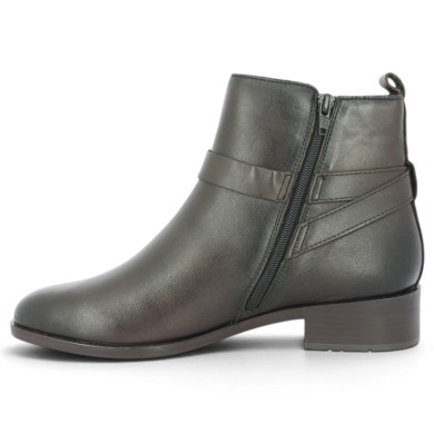 D3U72-25 Bottines confortable grande pointure femme Remonte cuir marron Shoesissime, vue intérieure
