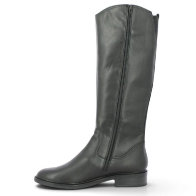 D2W79-00 Botte cuir noir plate grande pointure femme Remonte, vue intérieure