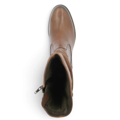 D2A79-22 Remonte bottine haute cuir camel grande taille femme Shoesissime, vue dessus