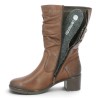 Betanie - D2A79-22 Boots camel montante tige plissée - Bottines Remonte grande pointure - Shoesissime