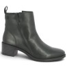 bottine petit talon cuir noir femme 42, 43, 44, 45 Shoesissime, vue profil