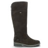 R6581-25 Botte plate velours marron foncé femme 42, 43, 44, 45 Shoesissime, vue coté